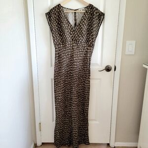 Madewell Wide V-neck Midi Floral Dress Size 10